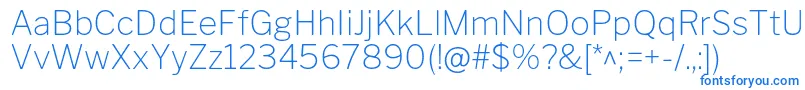 フォントLibrefranklinThin – 白い背景に青い文字