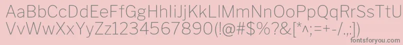 LibrefranklinThin Font – Gray Fonts on Pink Background