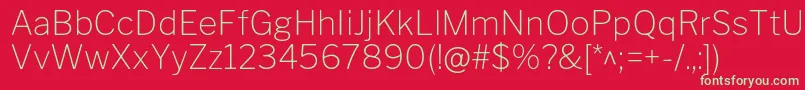 LibrefranklinThin Font – Green Fonts on Red Background