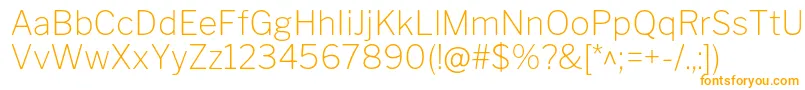 フォントLibrefranklinThin – 白い背景にオレンジのフォント