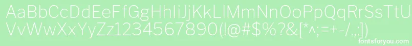 LibrefranklinThin Font – White Fonts on Green Background