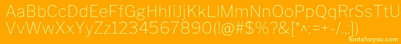 LibrefranklinThin Font – Yellow Fonts on Orange Background