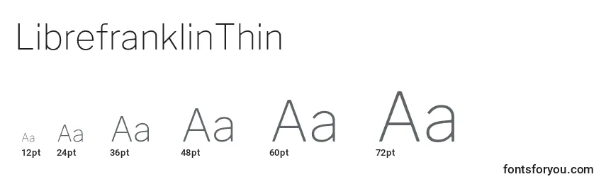 Размеры шрифта LibrefranklinThin (72278)