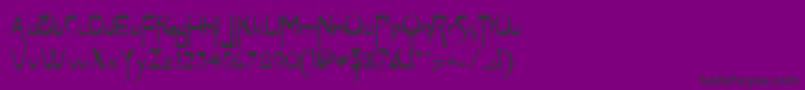 VioletteRegular-Schriftart – Schwarze Schriften auf violettem Hintergrund