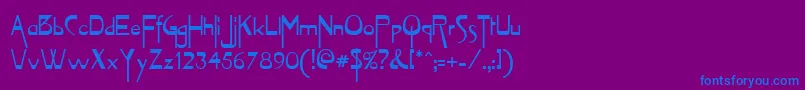 VioletteRegular-fontti – siniset fontit violetilla taustalla