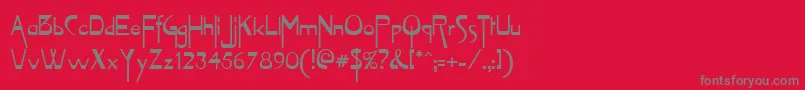 フォントVioletteRegular – 赤い背景に灰色の文字