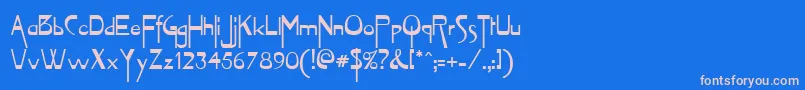 VioletteRegular Font – Pink Fonts on Blue Background