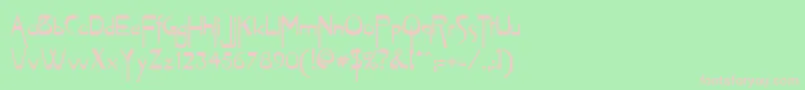 VioletteRegular Font – Pink Fonts on Green Background