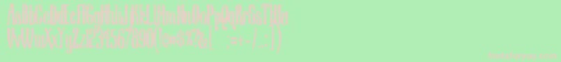 NscMedium Font – Pink Fonts on Green Background