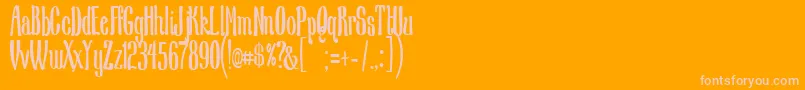 NscMedium Font – Pink Fonts on Orange Background