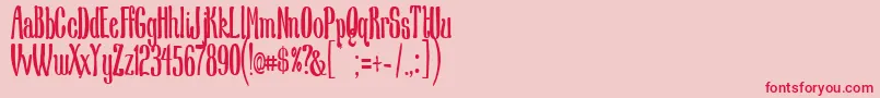 NscMedium Font – Red Fonts on Pink Background