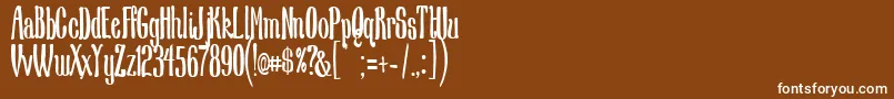 NscMedium Font – White Fonts on Brown Background