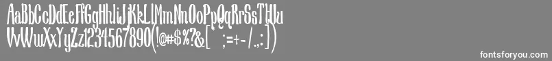 NscMedium Font – White Fonts on Gray Background