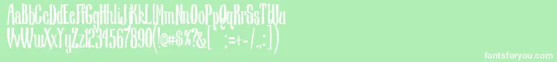 NscMedium Font – White Fonts on Green Background