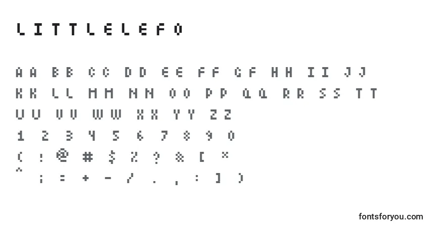 Fuente Littlelego - alfabeto, números, caracteres especiales