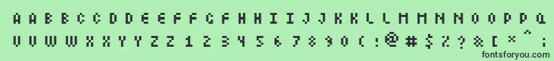 Littlelego Font – Black Fonts on Green Background