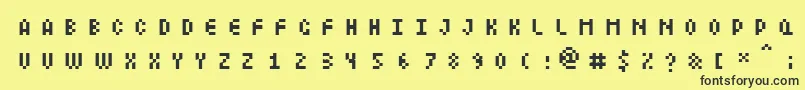 Littlelego Font – Black Fonts on Yellow Background