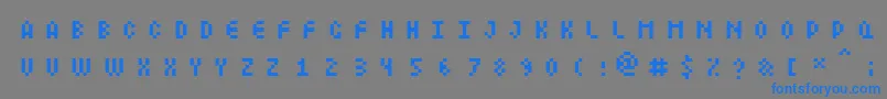 Littlelego Font – Blue Fonts on Gray Background
