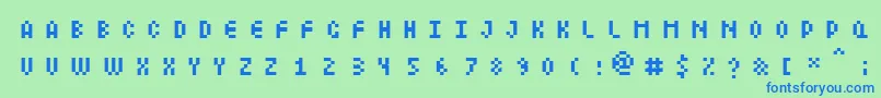 Littlelego Font – Blue Fonts on Green Background