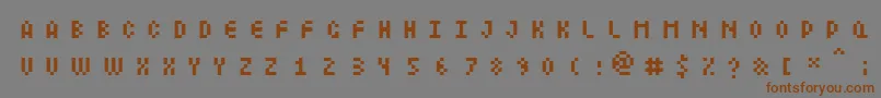 Littlelego Font – Brown Fonts on Gray Background