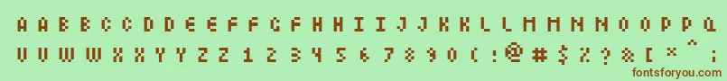 Littlelego Font – Brown Fonts on Green Background