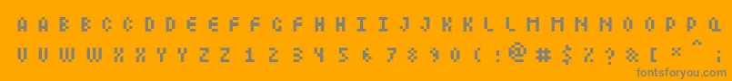 Littlelego Font – Gray Fonts on Orange Background