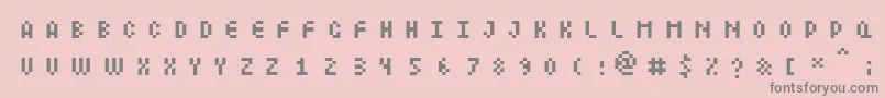 Littlelego Font – Gray Fonts on Pink Background