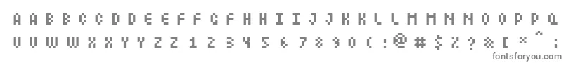 Littlelego-fontti – harmaat kirjasimet valkoisella taustalla
