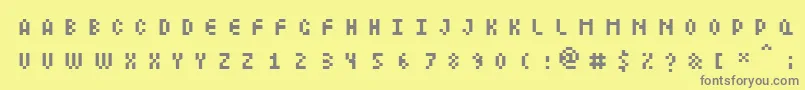 Littlelego Font – Gray Fonts on Yellow Background