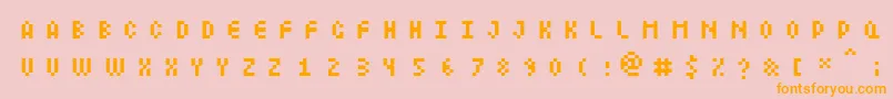 Littlelego Font – Orange Fonts on Pink Background