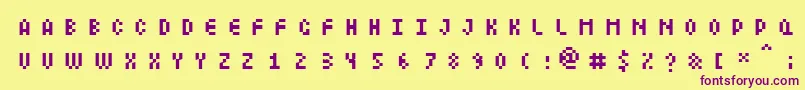 Littlelego Font – Purple Fonts on Yellow Background