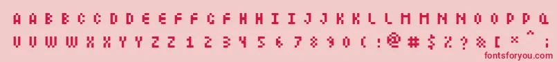 Littlelego Font – Red Fonts on Pink Background