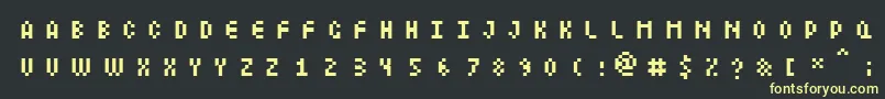 Littlelego Font – Yellow Fonts on Black Background