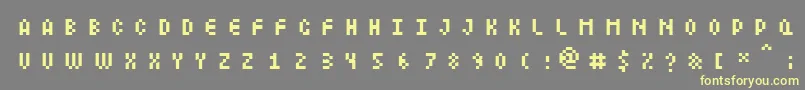 Littlelego Font – Yellow Fonts on Gray Background