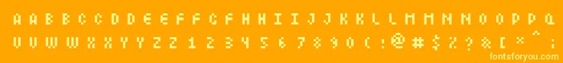 Littlelego Font – Yellow Fonts on Orange Background