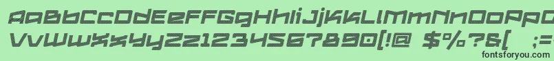 Logofontik4fStripesItalic-fontti – mustat fontit vihreällä taustalla