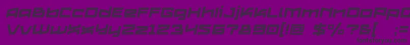 Logofontik4fStripesItalic Font – Black Fonts on Purple Background