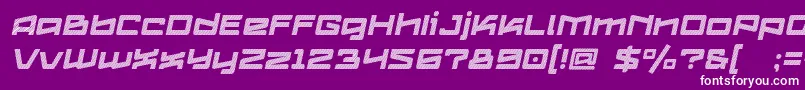 Logofontik4fStripesItalic Font – White Fonts on Purple Background