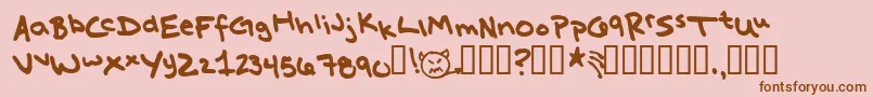 fuente MissKatie – Fuentes Marrones Sobre Fondo Rosa