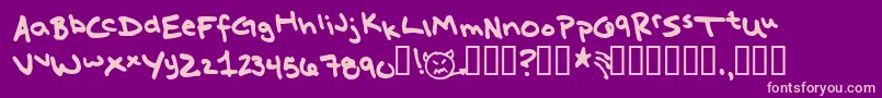 MissKatie Font – Pink Fonts on Purple Background