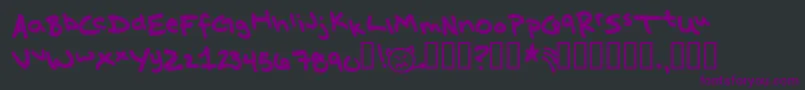 MissKatie Font – Purple Fonts on Black Background