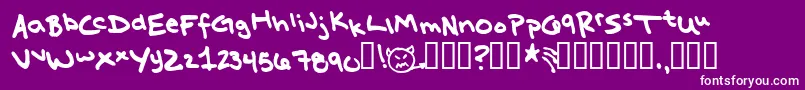 MissKatie Font – White Fonts on Purple Background