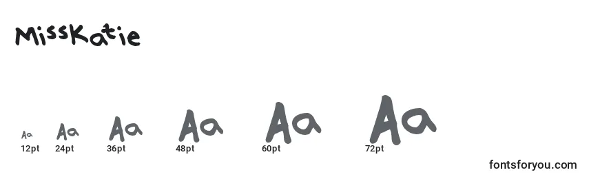 MissKatie Font Sizes