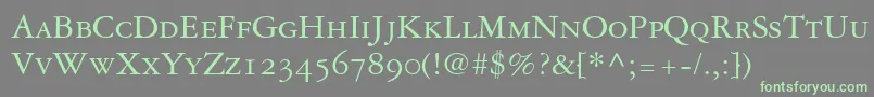 Czcionka GaramondRepriseOldstyleSsiSmallCaps – zielone czcionki na szarym tle