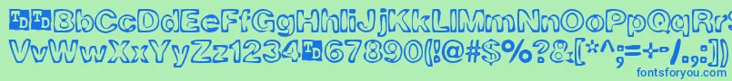 RingOFireTrialVersion Font – Blue Fonts on Green Background