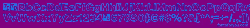RingOFireTrialVersion-Schriftart – Blaue Schriften auf violettem Hintergrund