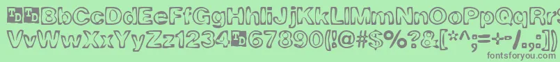 RingOFireTrialVersion Font – Gray Fonts on Green Background