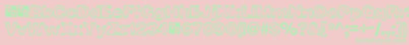 RingOFireTrialVersion Font – Green Fonts on Pink Background