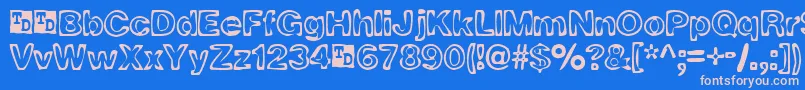 RingOFireTrialVersion Font – Pink Fonts on Blue Background