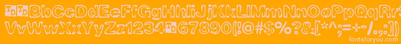 Czcionka RingOFireTrialVersion – różowe czcionki na pomarańczowym tle